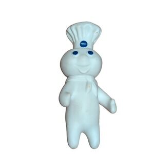 Pillsbury Doughboy Figurine 1971 White 4" Swivel Head Vinyl Bakery Doll